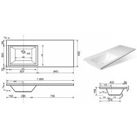 Тумба с раковиной Brevita Grafit 120 L Графит матовый арт-УТ000012545 — фото 9, Тумбы с раковиной