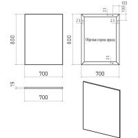 Зеркало Brevita Mars 70 Черное арт-MARS-02070-ЧмП — фото 7, Зеркала в ванную комнату