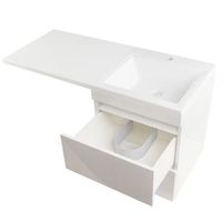 Тумба под раковину Style Line Даллас 130 Люкс Plus подвесная Белая арт-СС-00000600 — фото 3, Тумбы под раковину