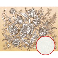 Фреска Ortograf Grafika Natura 31546 Фактура флок FLK Флизелин (3,5*2,7) Бежевый/Белый, Цветы/Абстракция арт-31546 (флок FLK) — фото 1, Фрески