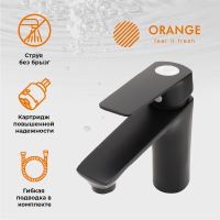 Комплект смесителей Orange Aristo Черный арт-M19-311b — фото 2, Готовые комплекты для ванной комнаты