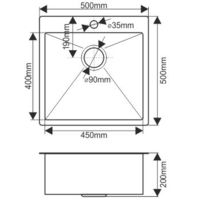 Товар: Кухонная мойка Fabia 50х50 Декор арт-50503D - фото 7 Кухонная мойка Fabia 50х50 Декор арт-50503D — фото 7, Кухонные мойки