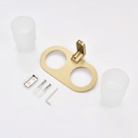 Стакан для зубных щеток Raglo двойной Золото матовое арт-R300.08.03 — фото 9, Стаканы для зубных щеток