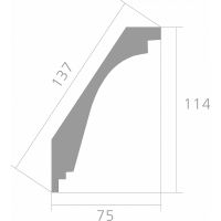 Карниз Ultrawood 2000x75x114 мм арт-CR 2335 — фото 3, Карнизы