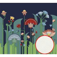 Фреска Ortograf Цветы 33440 Фактура флок FLK Флизелин (3*2,7) Разноцветный, Цветы арт-33440 (флок FLK) — фото 1, Фрески