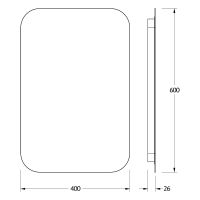 Зеркало Defesto Opti 40x60 с подсветкой 17W-4500К/Сенсорный выключатель/Нейтральный белый свет арт-DF 2802S — фото 3, Зеркала в ванную комнату