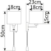 Настенный светильник Artelamp Hall Белый Античная бронза арт-A9249AP-2AB — фото 3, Бра