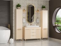 Товар: Шкаф пенал Brevita Enfida 35 R Бежевый матовый арт-ENF-05035-030P - фото 9 Шкаф пенал Brevita Enfida 35 R Бежевый матовый арт-ENF-05035-030P — фото 9, Пеналы для ванной комнаты