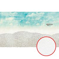 Фреска детская Ortograf Детские 33072 Фактура бархат FX Флизелин (4,5*2,7) Белый/Голубой, Облака/Надписи арт-33072 (бархат FX) — фото 1, Фрески