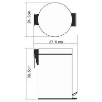 Ведро для мусора WasserKRAFT Нержавеющая сталь арт-K-612 — фото 4, Мусорные ведра