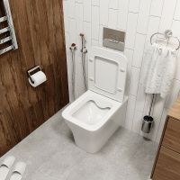 Унитаз Ceruttispa Marmolada F приставной с сиденьем Микролифт арт-CT8906 — фото 9, Приставные унитазы