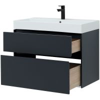 Тумба с раковиной Aquanet Бруклин 85 подвесная Антрацит матовый арт-312889 — фото 6, Тумбы с раковиной