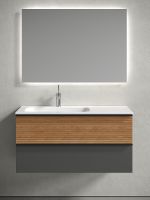 Товар: Тумба под раковину Sancos Delta 100 L подвесная Дуб красный Графит арт-DL100LGR - фото 4 Тумба под раковину Sancos Delta 100 L подвесная Дуб красный Графит арт-DL100LGR — фото 4, Тумбы под раковину