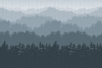 Фреска Ortograf Горы 33903 Фактура бархат FX Флизелин (4*2,7) Серый/Зеленый, Деревья/Абстракция арт-33903 (бархат FX) — фото 2, Фрески