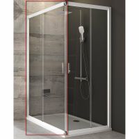 Душевая дверь Ravak Blix BLRV2К-100 профиль Белый стекло Transparent арт-1XVA0100Z1 — фото 1, Раздвижные душевые двери