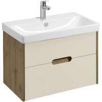 Тумба с раковиной Aquaton Оливия 80 подвесная Бежевый Дуб веллингтон арт-1A2831K0OLVG0 — фото 1, Тумбы с раковиной