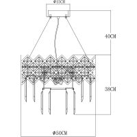 Люстра Artelamp Wezen Прозрачная Хром арт-A1006SP-8CC — фото 5, Люстры