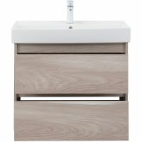 Тумба с раковиной Aquanet Nova Lite 75 подвесная Орех светлый арт-305242 — фото 6, Тумбы с раковиной