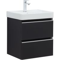 Тумба под раковину Aquanet Вега 50 подвесная Черная арт-329594 — фото 1, Тумбы под раковину