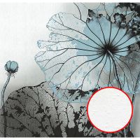 Фреска Ortograf Grafika Natura 31503 Фактура бархат FX Флизелин (2,8*2,7) Голубой/Серый/Черный, Абстракция/Цветы арт-31503 (бархат FX) — фото 1, Фрески