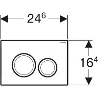 Клавиша смыва Geberit Delta20 Альпийский белый арт-115.127.11.1 — фото 3, Кнопки смыва