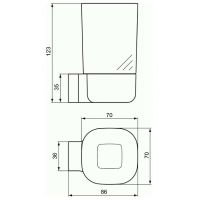 Стакан для зубных щеток Ideal Standard Softmood Хром арт-A9139AA — фото 2, Стаканы для зубных щеток