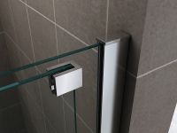 Душевая перегородка Abber Komfort 120 профиль Хром стекло прозрачное арт-AG09120 — фото 7, Душевые перегородки