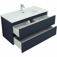 Тумба под раковину Aquanet Вега 100 подвесная Маренго арт-329587 — фото 4, Тумбы под раковину