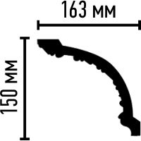 Товар: Карниз Decomaster 2400x150x163 мм арт-95140 - фото 2 Карниз Decomaster 2400x150x163 мм арт-95140 — фото 2, Карнизы