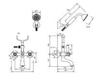 Смеситель для ванны Migliore Arcadia Золото арт-18394 — фото 2, Смеситель для ванны