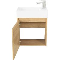 Тумба под раковину BelBagno Kraft Mini 50 L подвесная Rovere Nebrasca Nature арт-KRAFT MINI-500/260-1A-SO-RNN-L — фото 4, Тумбы под раковину