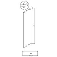Душевая стенка Grossman Cosmo 90 профиль Хром стекло шиншилла арт-200.K33.02.90.10.02 — фото 4, Боковые стенки