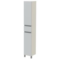 Шкаф пенал Orange Lyon 30 PLY 30-02KR с бельевой корзиной Белый арт-PLY30-02KR — фото 1, Пеналы для ванной комнаты