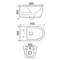 Товар: Унитаз Agger подвесной с сиденьем Микролифт арт-AT07150 - фото 7 Унитаз Agger подвесной с сиденьем Микролифт арт-AT07150 — фото 7, Подвесные унитазы