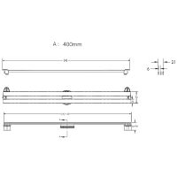 Душевой лоток Berges Super Slim 400 с решеткой Хром матовый арт-090077 — фото 13, Душевые лотки