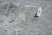 Обои RASCH Murano Винил на флизелине (1,06*10,05) Серый, Листья арт-645538 — фото 2, Обои для стен