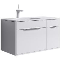 Тумба под раковину Aqwella 5 Stars Malaga 90 подвесная Белая арт-Mal.01.09/L — фото 1, Тумбы под раковину