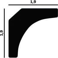 Карниз Перфект 2000x19x19 мм арт-P26 — фото 2, Карнизы