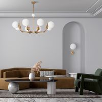 Люстра Maytoni Modern Rendez-vous Белая Латунь арт-MOD109PL-08BS — фото 3, Люстры