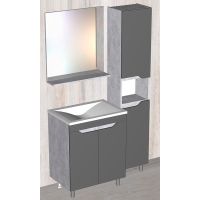 Тумба под раковину Stella Polar Абигель 80 Серая Цемент арт-SP-00001080 — фото 2, Тумбы под раковину