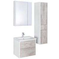 Зеркальный шкаф Roca Ronda 60 с подсветкой Бетон Белый матовый арт-ZRU9303007 — фото 2, Зеркальные шкафы в ванную