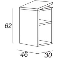 Полка Cezares Urban 30 Grigio opaco арт-55166 — фото 4, Полки