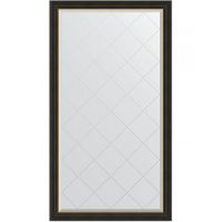 Зеркало Evoform Exclusive-G 169х94 с гравировкой в багетной раме - Черное дерево с золотом 71 мм арт-BY 4538 — фото 1, Зеркала в ванную комнату