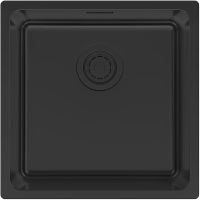 Кухонная мойка Paulmark Yuni 44 Uni Черная матовая арт-YU44-MBN — фото 1, Кухонные мойки