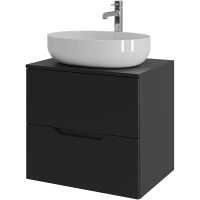 Товар: Тумба с раковиной Orange Line 60 подвесная Черная матовая арт-Li-60TubMDF+B05-520W - фото 1 Тумба с раковиной Orange Line 60 подвесная Черная матовая арт-Li-60TubMDF+B05-520W — фото 1, Тумбы с раковиной