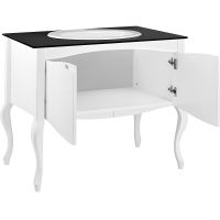 Товар: Тумба под раковину Veedi Rustika 95 Белая Черная арт-RST800T-CR - фото 3 Тумба под раковину Veedi Rustika 95 Белая Черная арт-RST800T-CR — фото 3, Тумбы под раковину