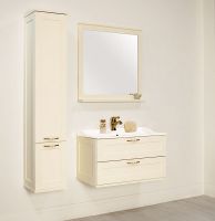 Шкаф пенал Aquaton Леон 31 подвесной Дуб бежевый арт-1A186503LBPR0 — фото 3, Пеналы для ванной комнаты