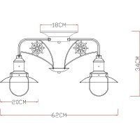 Люстра Artelamp Sailor Прозрачная Античная бронза арт-A4524PL-3AB — фото 4, Люстры
