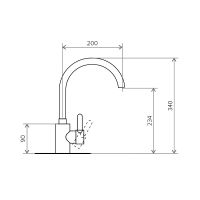 Смеситель для кухни Polygran Элара №302 Песочный арт-349514 — фото 2, Смесители для кухни