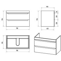 Тумба с раковиной Misty Бриз 80 подвесная Белая матовая арт-УТ000023905 — фото 9, Тумбы с раковиной